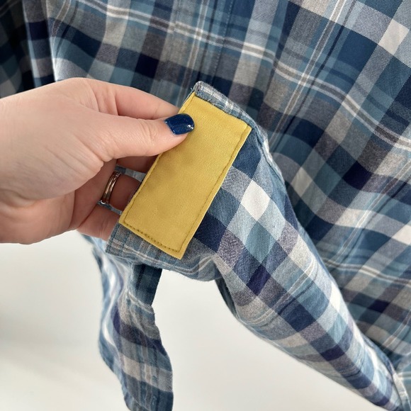 Duluth Trading Co. Size 3XL Blue Plaid Flannel Button Down Long Sleeve Shirt - Picture 5 of 14